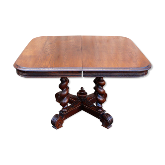 Oak table from 19th century .