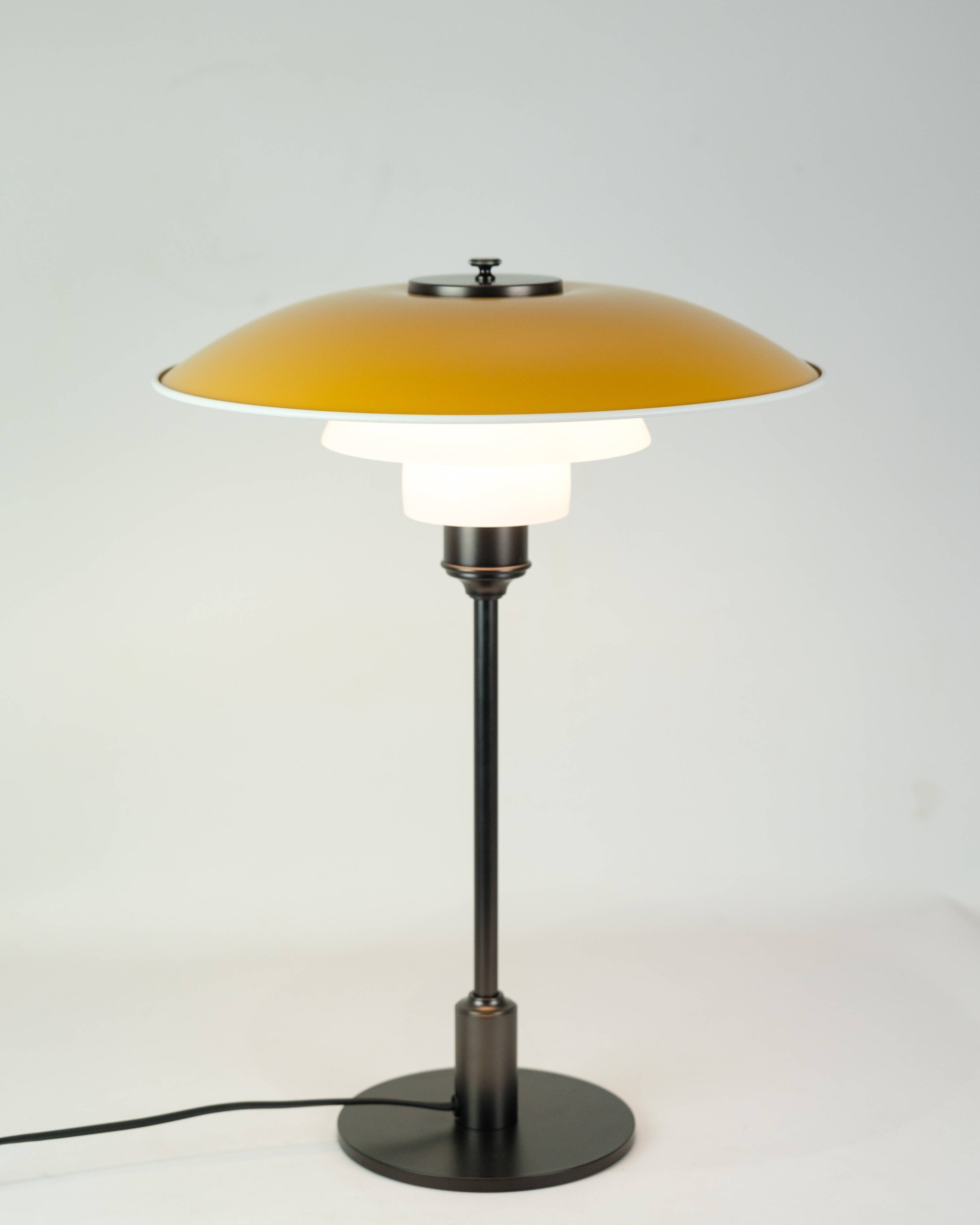 PH 3½-2½ Table Lamp With Yellow Metal Top Shade By Poul henningsen