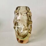 Vase vintage en verre tchèque par Jan Beranek pour Skrdlovice, années 1960