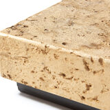 Panther coffee table on stone base and glass tablet