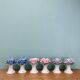 Set of 6 vintage ceramic candle holders