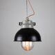 Vintage dark blueberry blue small industrial hanging light from TEP