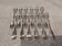12 silver-plated oyster forks, Christofle Cluny goldsmith, 14.9 cm