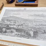 Vesoul, Haute-Saône, printed illustration from 1883.