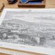 Vesoul, Haute-Saône, printed illustration from 1883.