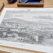 Vesoul, Haute-Saône, printed illustration from 1883.