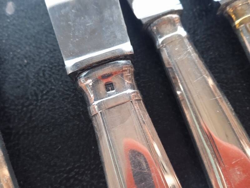 12 + 1 Orbrille knife silver metal art deco period