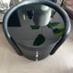 Genuine leather and black glass bedside table Terranova