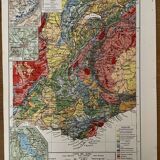 Carte des Alpes et vallée du Rhône de 1951