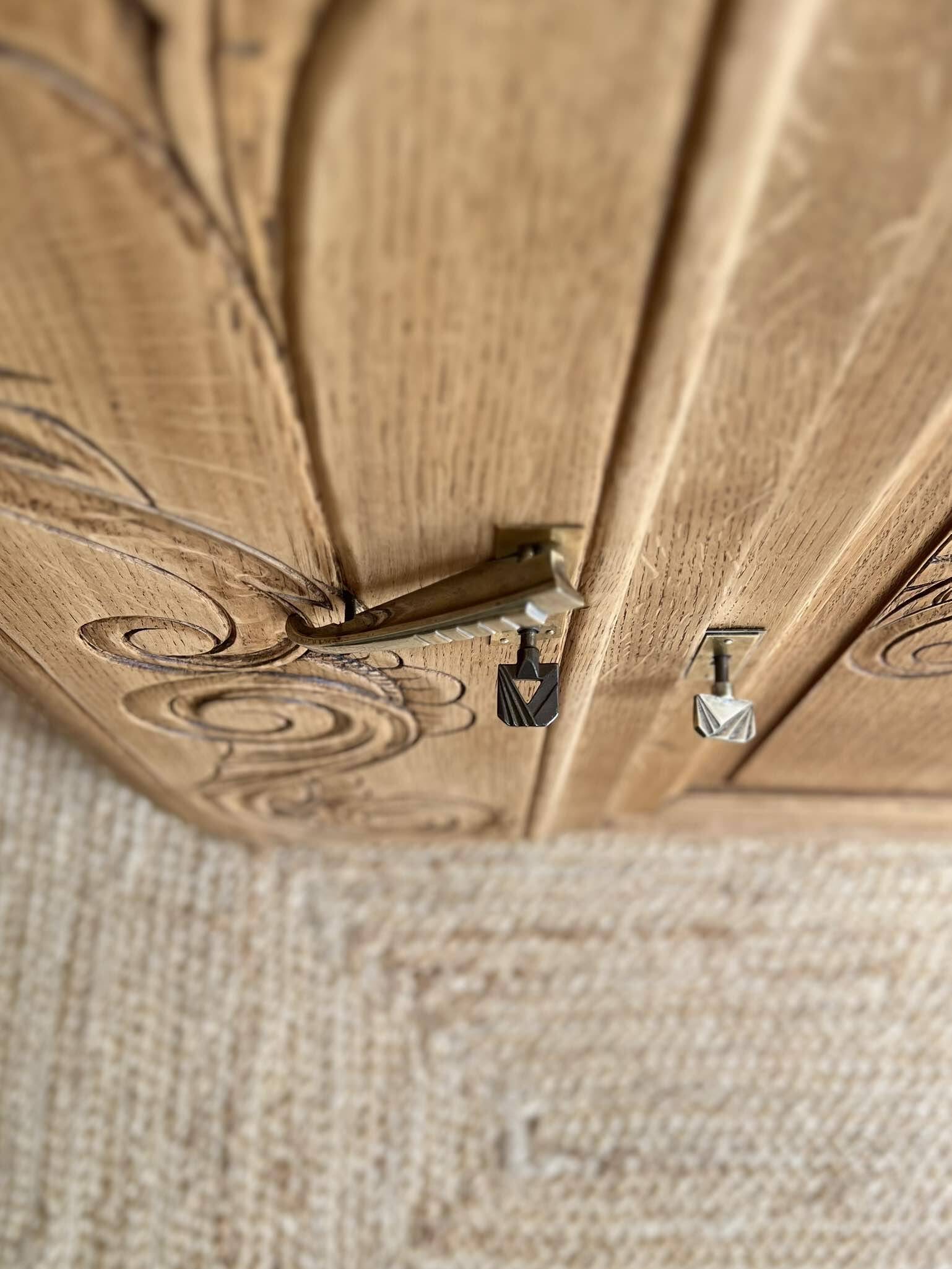 Art Deco oak sideboard with mirror (removable)