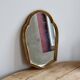 Antique gilded baroque mirror in wood – Distressed glass – Carved wood
