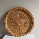 Plateaux en osier vintage