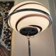 Floor lamp 1990 vintage Italy opaline zebra