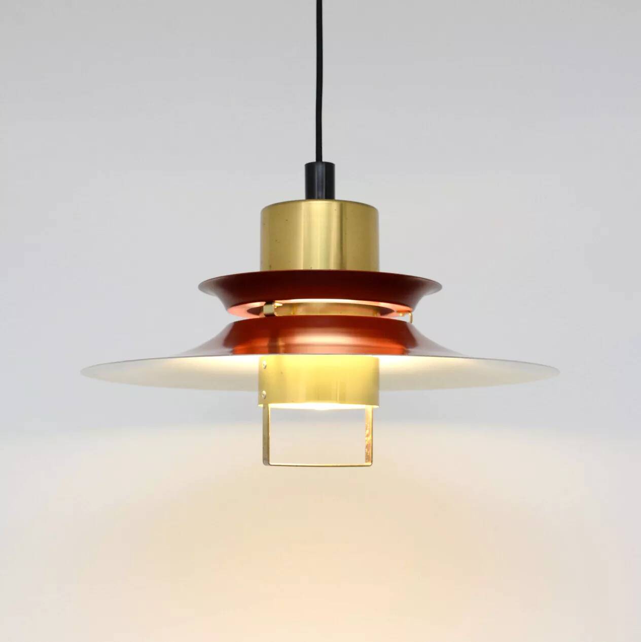 Burgundy Vitrika lamp, Denmark 1960s