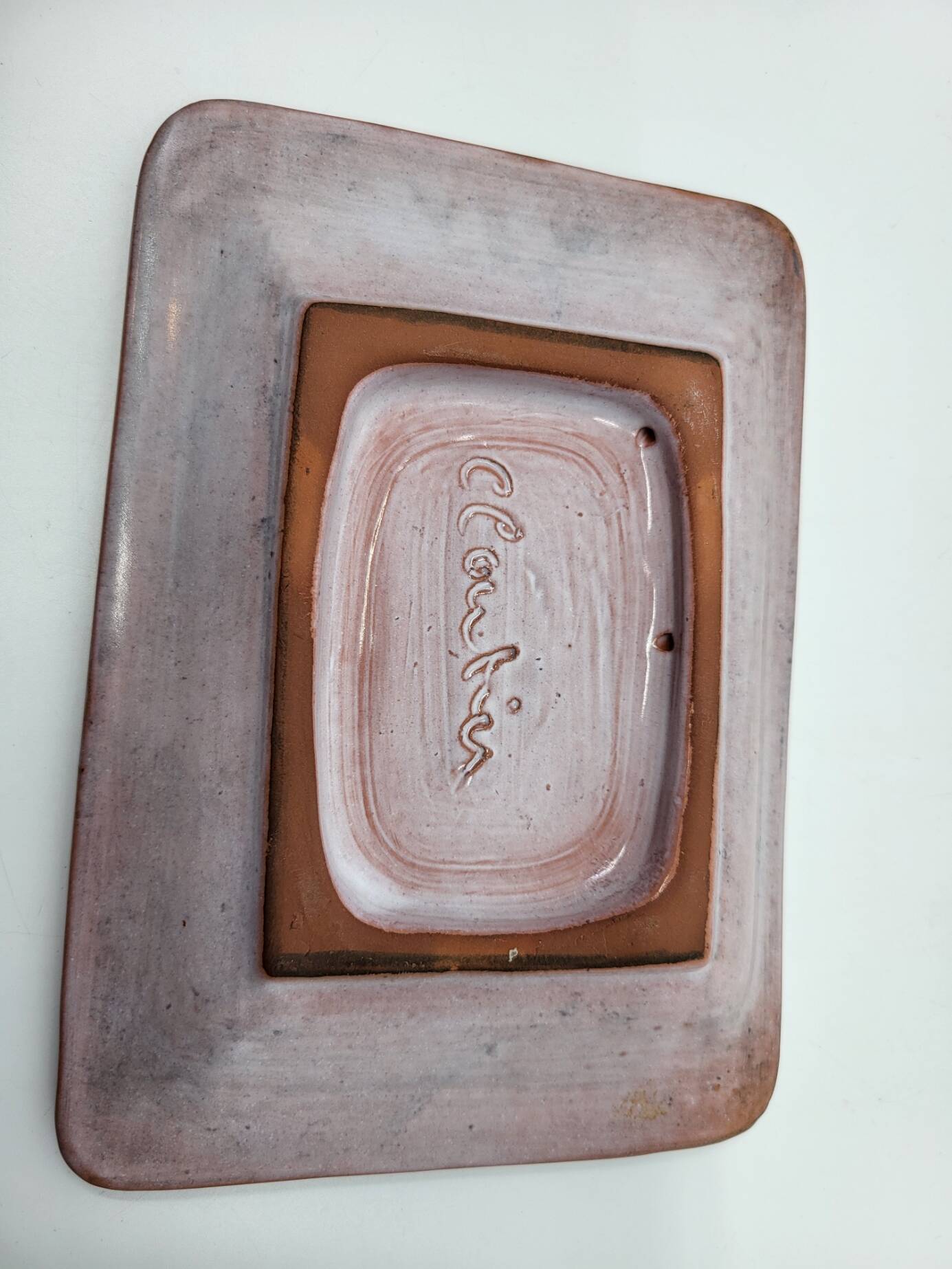 Pocket vase by Robert & Jean Cloutier in French ceramic, 1950s vintage.