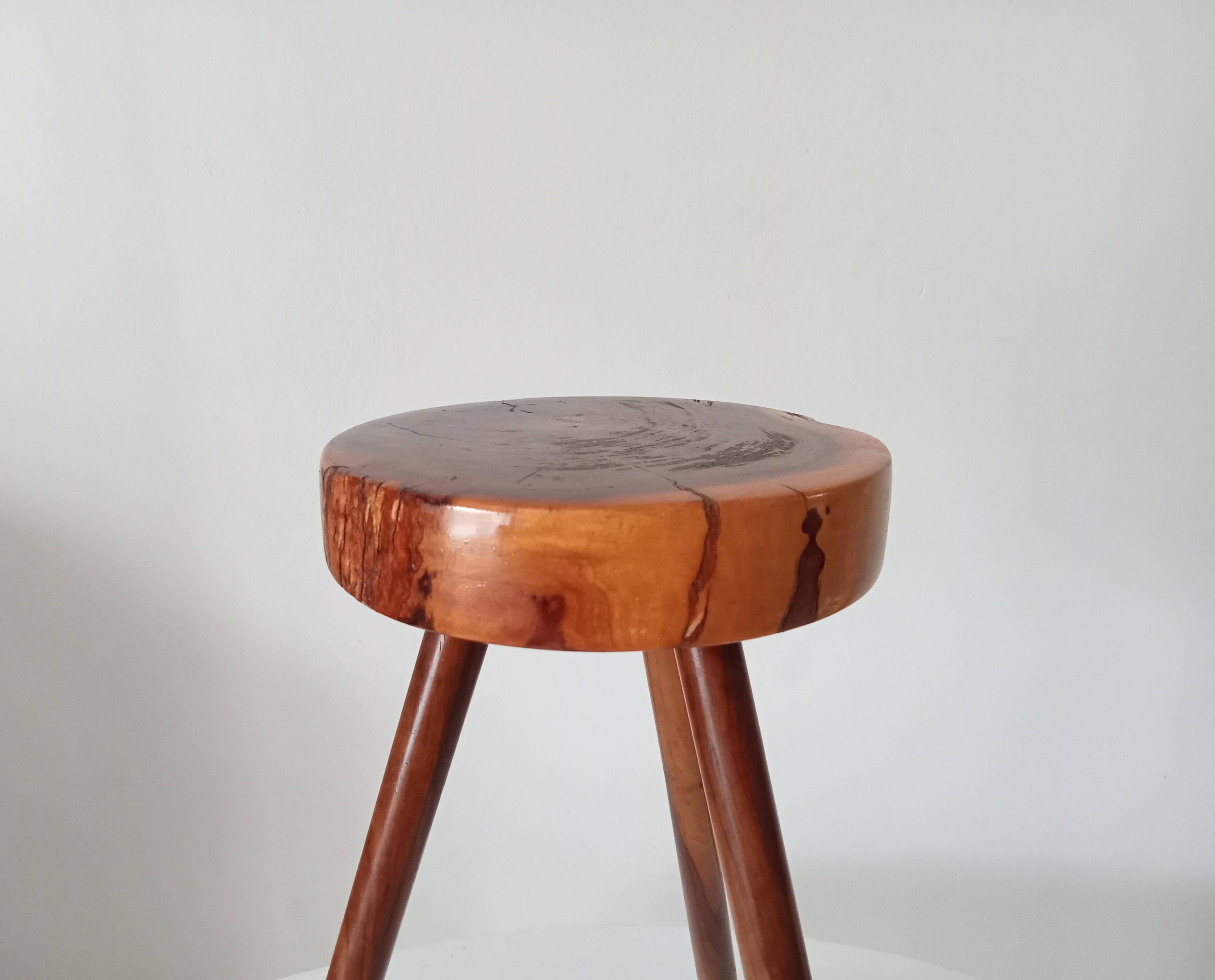 Brutalist tripod stool from the 1960s.
