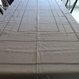 Old linen tablecloth 235 x 150 monogram AM