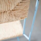 Hand-woven iron chairs from the 70s/80s, set of 4