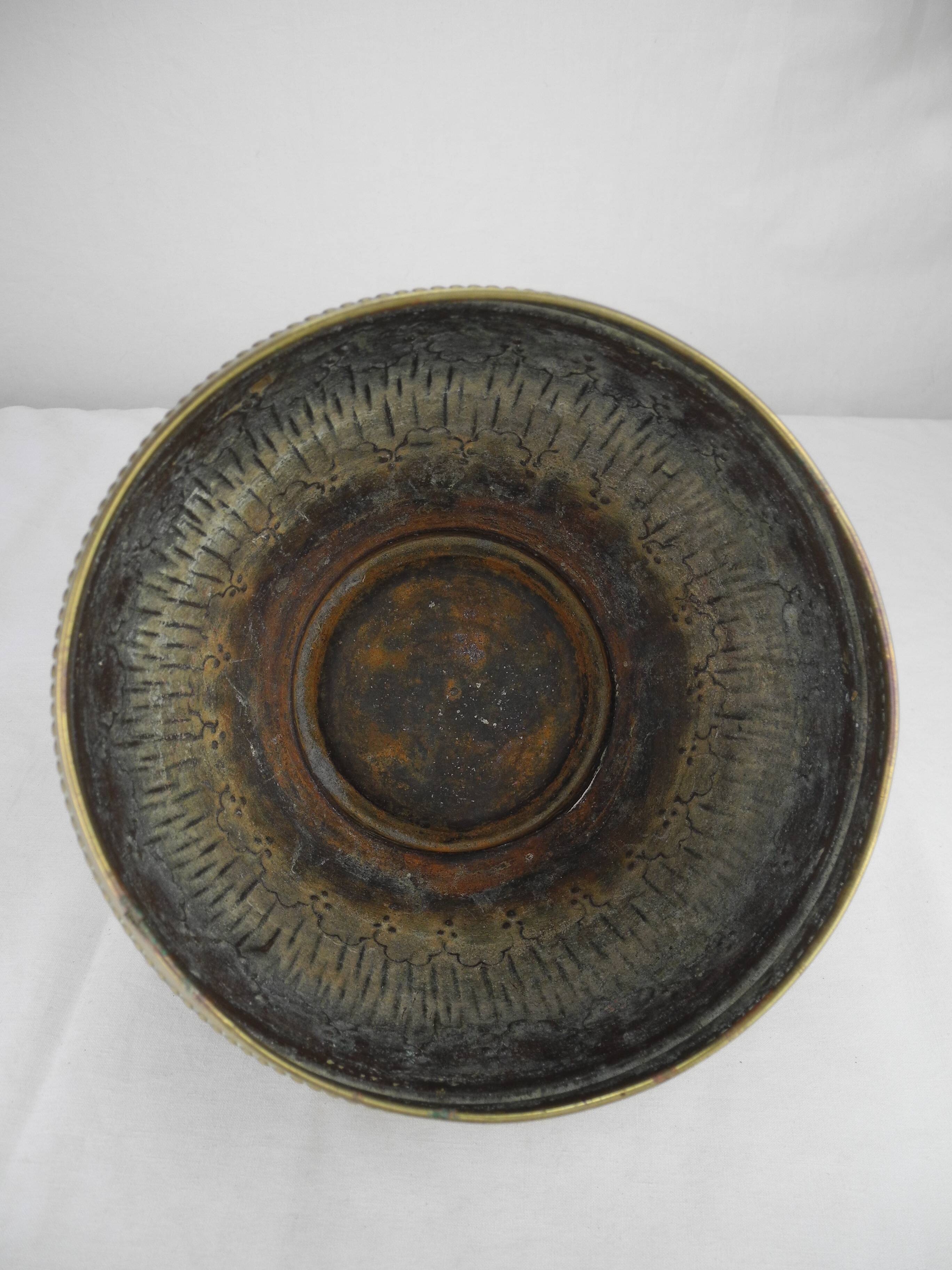 old gilded brass flower pot shabby chic old brass flowers pot