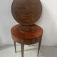 Louis XVI style marquetry pedestal table with removable top, 20th century