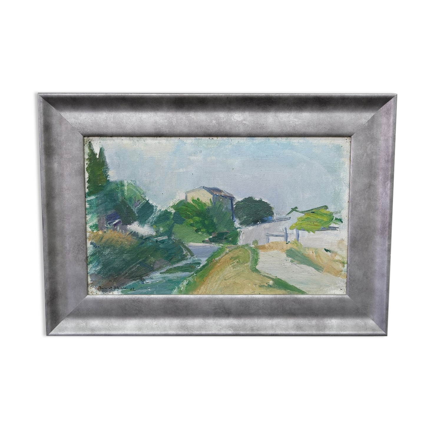 Brita Af Klercker, Swedish painting, 1952, Oil on canvas, Framed