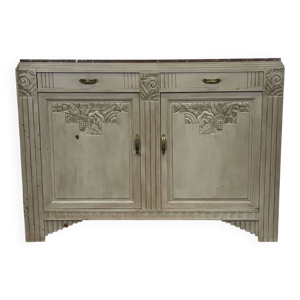 Buffet Art déco en noyer, - dessus