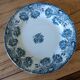 Plate old porcelain iron earth saint Amandinoise carnations