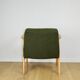 Chierowski 366 armchair, 1970s, olive green vintage boucle - light wood