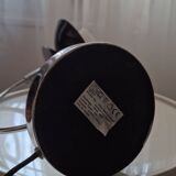 Scandinavian-inspired black and chrome table lamp