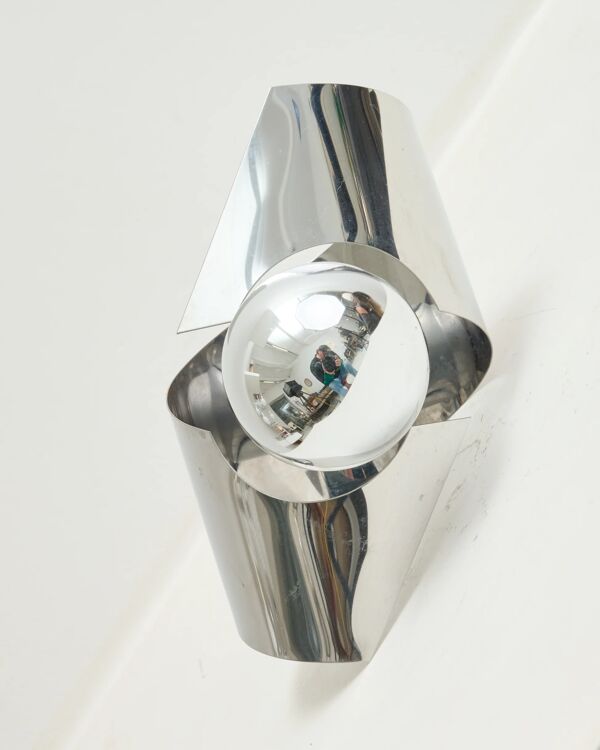 Paire d'appliques en chrome, Space age, 1970-1980