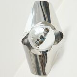 Pair of chrome wall lights, Space Age, 1970-1980