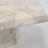 Set of 3 Italian Carrera Marble Side Tables, 1980s
