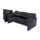 Cassina Maralunga 2 places noir-gris par Vico Magistretti