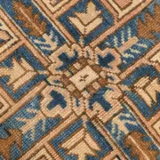Navy Blue & Peach Oriental Persian Rug, Oriental Pattern Living Room Decor