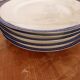Lot 6 Flat plates Porcelain Limoges Blue Gold Betoule & Legrand 2/2