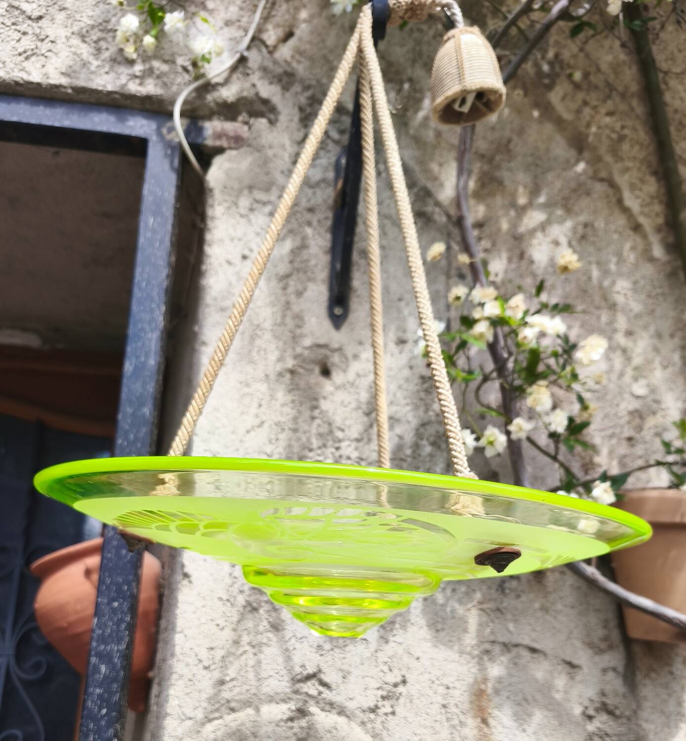 Art Deco ceiling light by A. Delatte in Ouraline