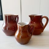 Set of 3 antique pitchers