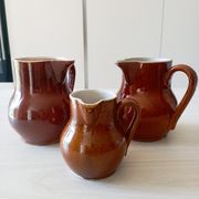 Set of 3 antique pitchers