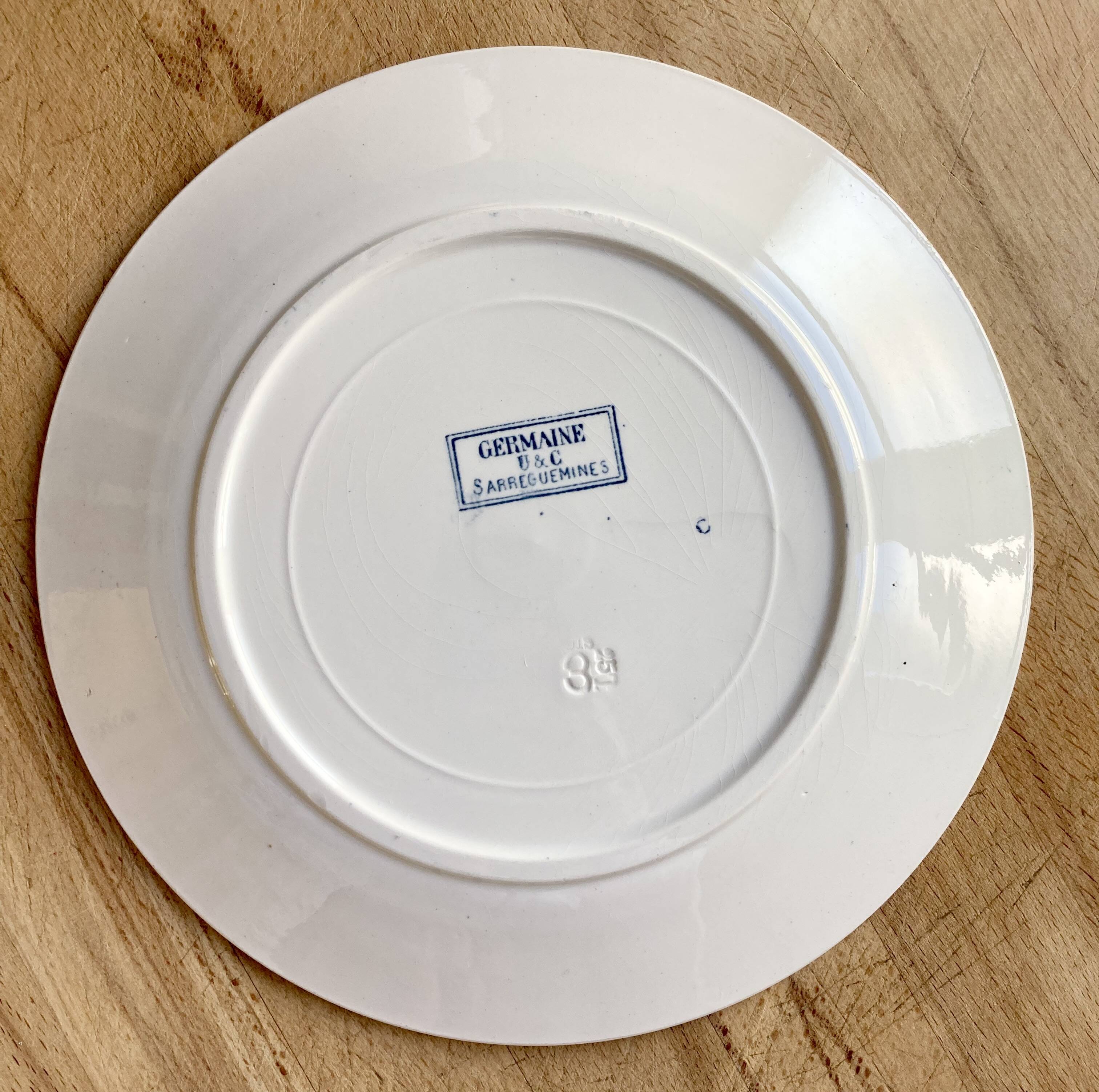 3 Terre de fer plates / U&C Sarreguemines "Germaine"