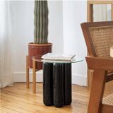 Ceramic pedestal table - BLACK