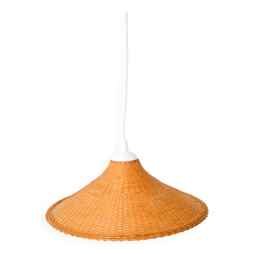 Suspension en rotin / osier tissé beige, 1970