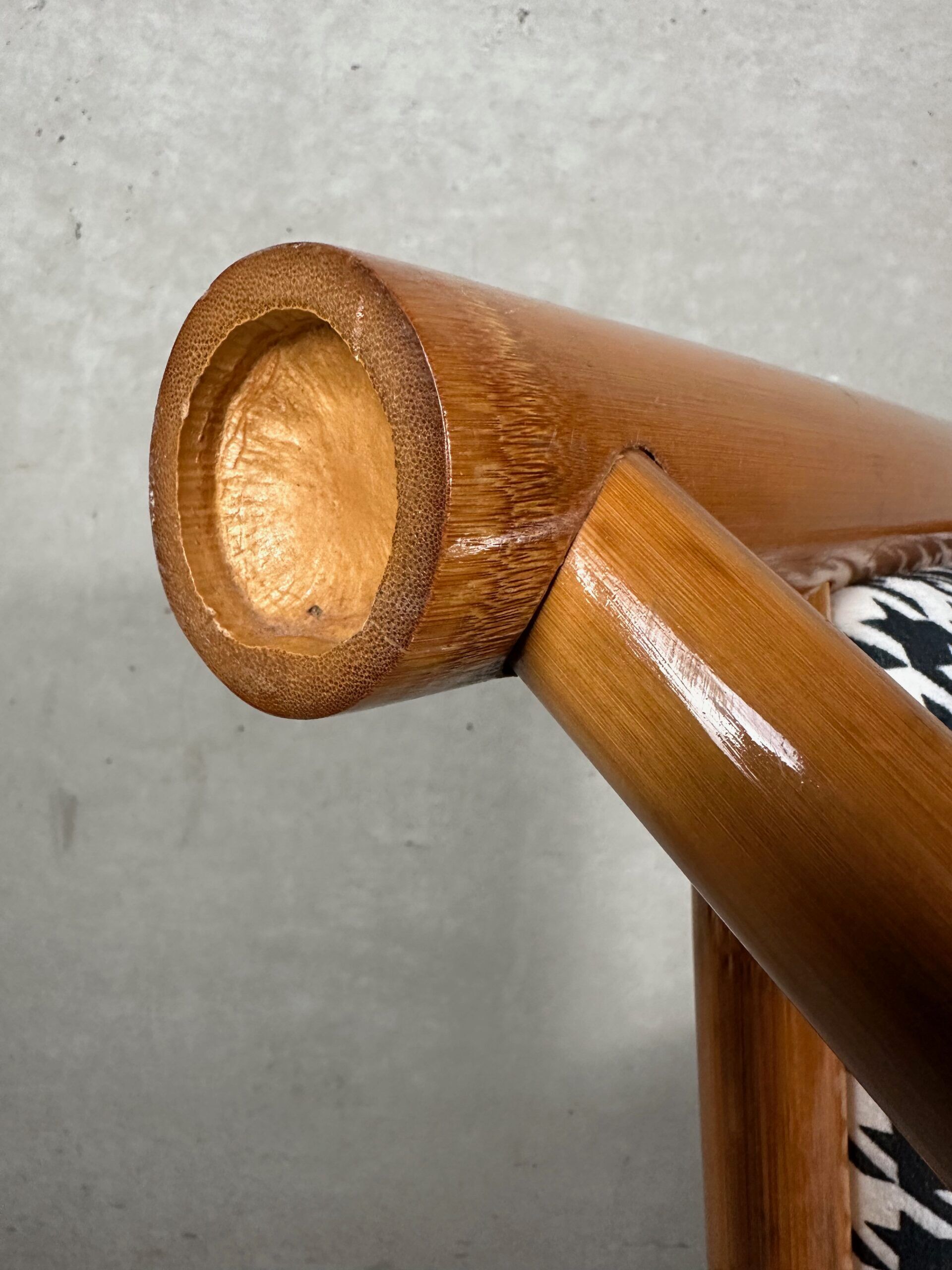 Fauteuil en bambou 'Pied De Poule'
