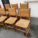 Suite of 6 mulched chairs 70s-80s
