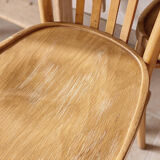 6 light wooden bistro chairs