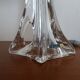 Daum France 1960 crystal lamp signed and labeled - 46 cm
