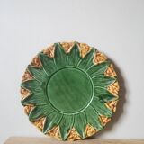 Plate signed vintage pineapple barbotine Portugal hand painted