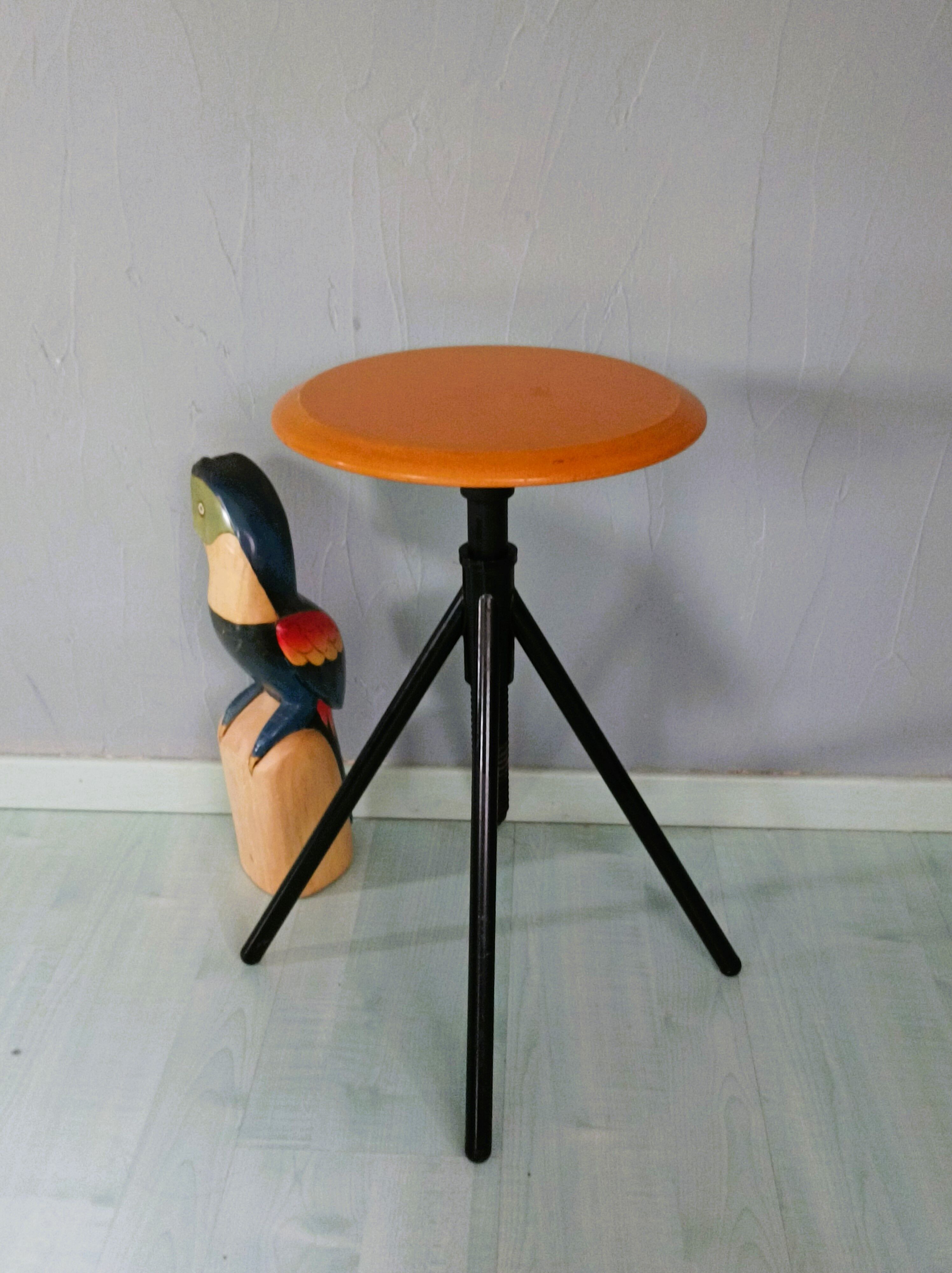 Orange screw stool