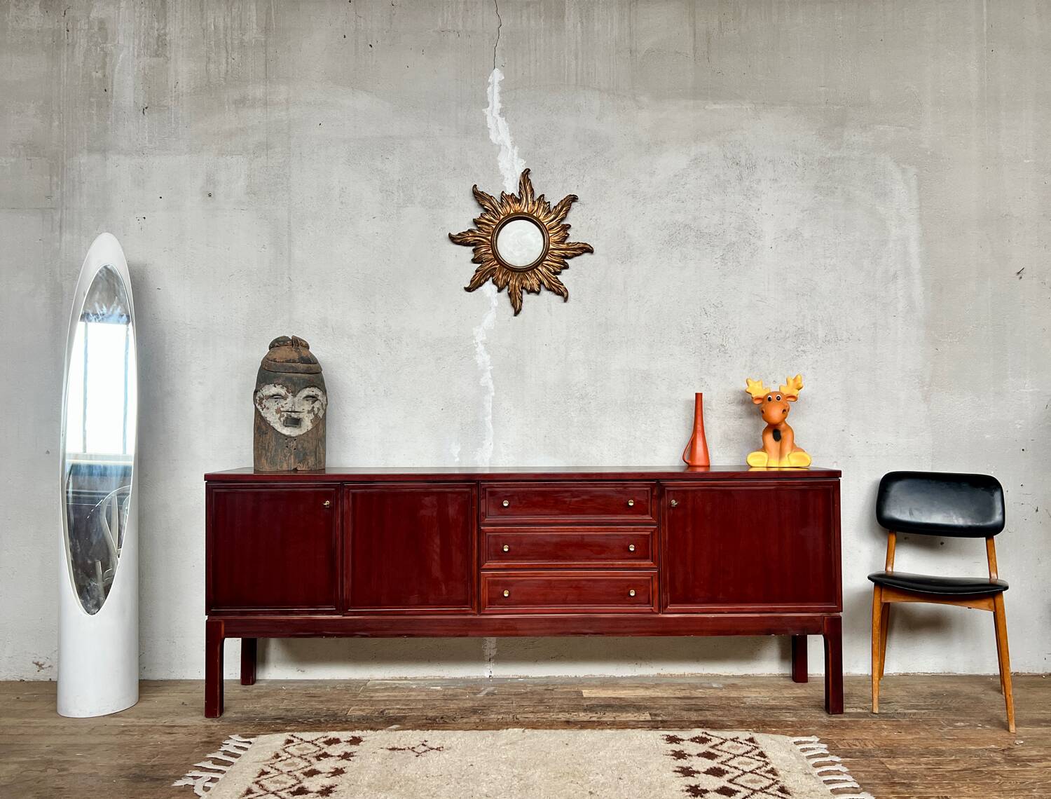 Scandinavian sideboard vintage TV hifi cabinet