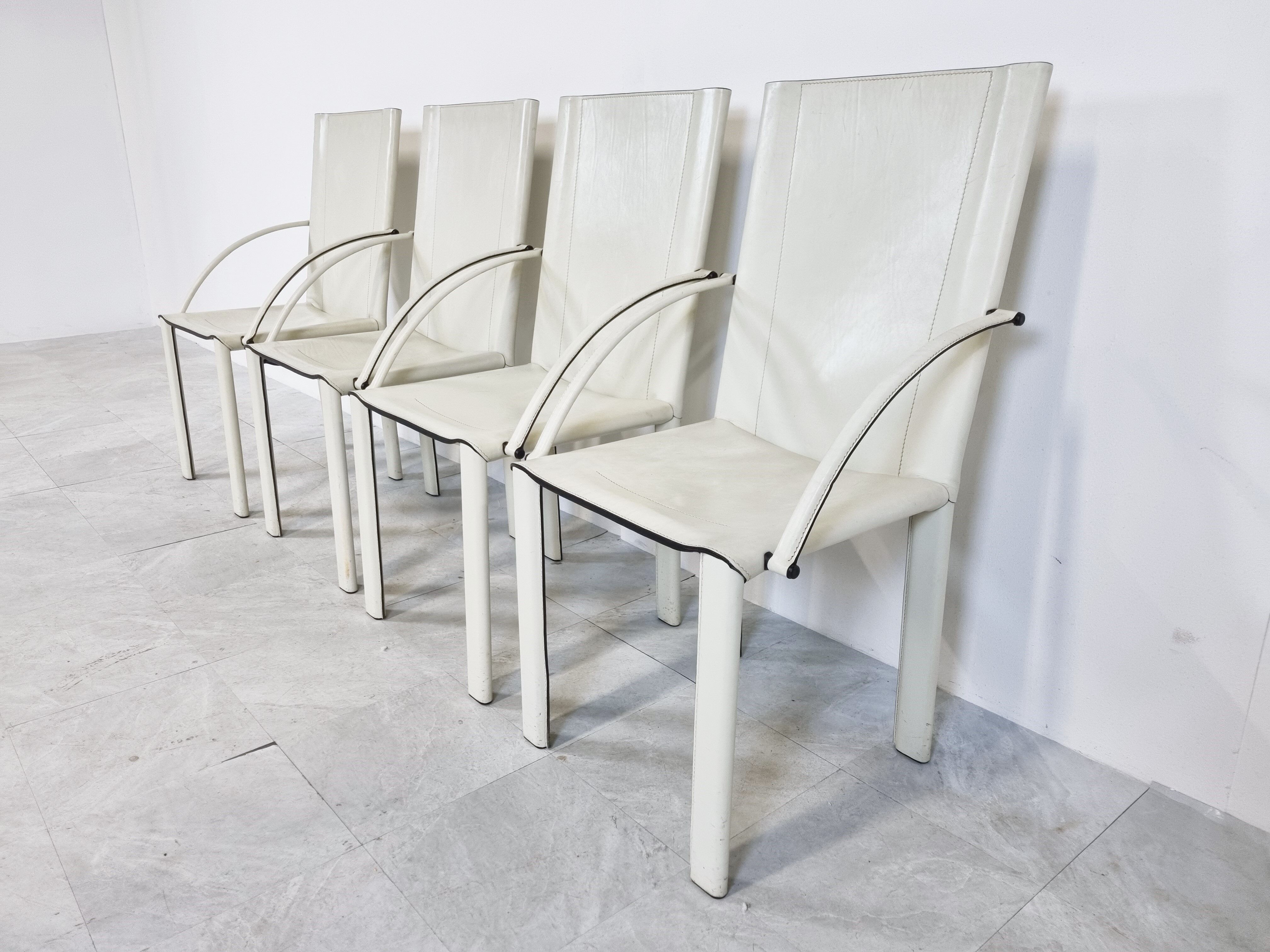 Carlo bartoli dining chairs for matteo grassi, 1980s