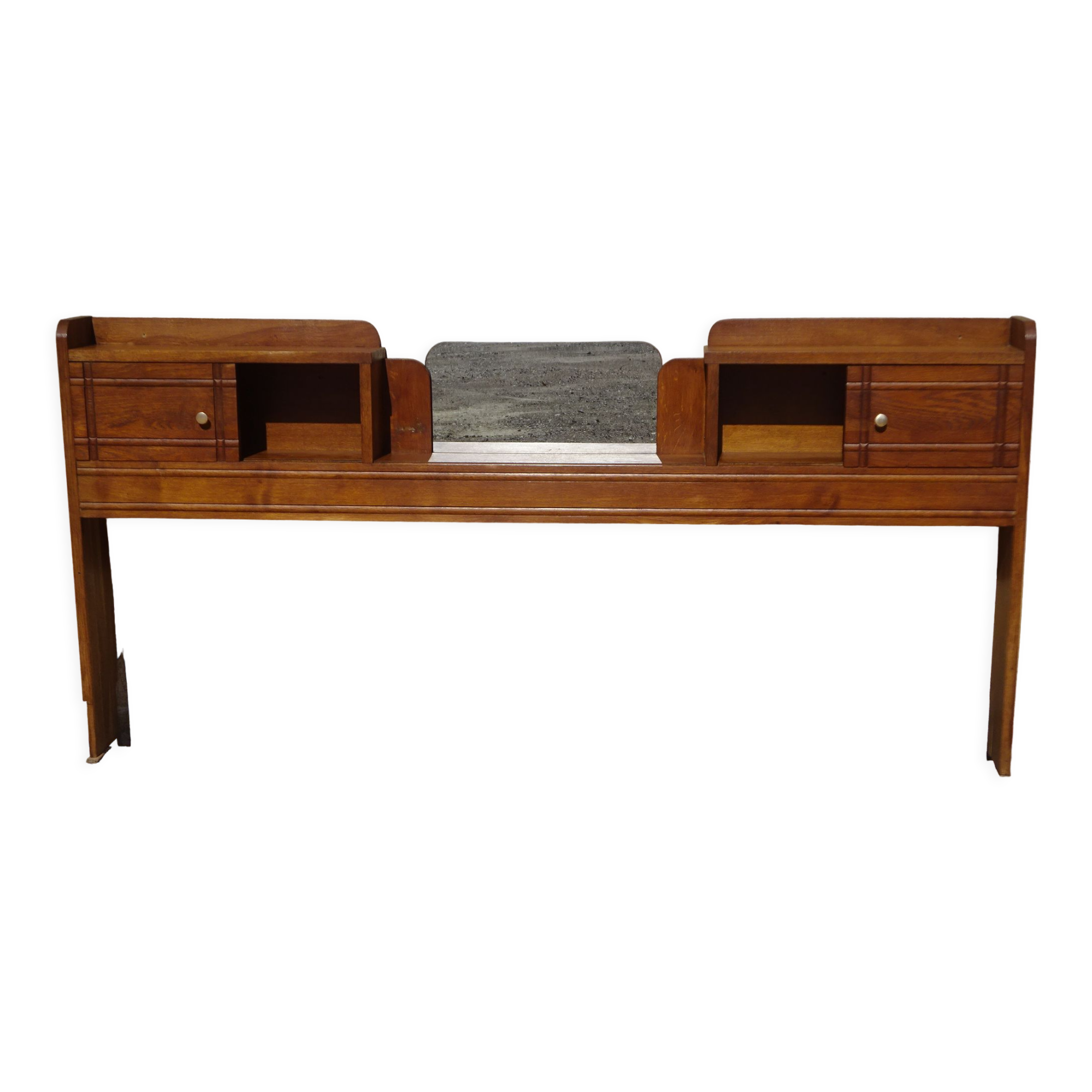 Cozy oak with sliding doors and mirror, art deco era